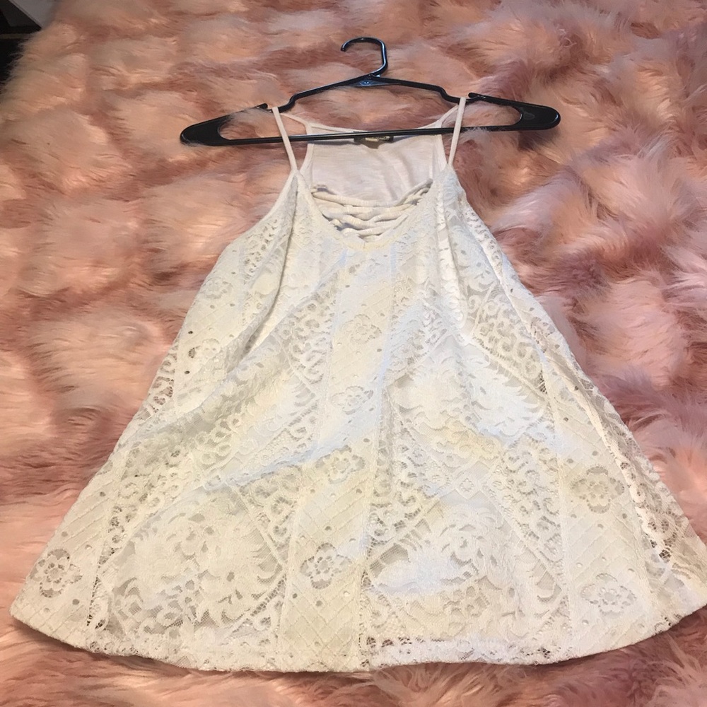 White floral tank